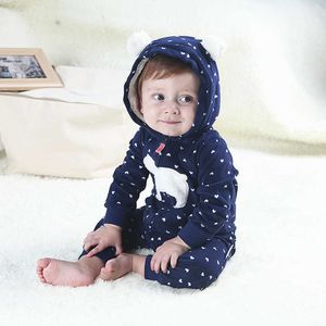 Jumpsuits Baby 2020 Herfst/Winter Warm Polar Wol Voeten Pasgeboren Jongens en Meisjes Kleding jumpsuit pyjama 0-24 maanden oud G220606