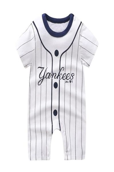 Combinaisons bébé Baseball body 2021 vêtements d'été enfant en bas âge fille combinaison garçons Onesie 01 ans né Clothes9317839