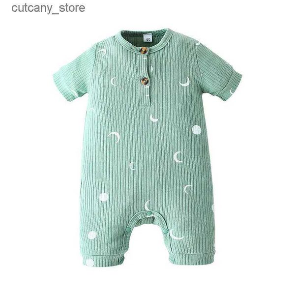 Monos Bebés sin mangas Monos infantiles Niños Manga corta Bebé Mameluco Ropa de verano Ropa para recién nacidos 0-24 meses Monos L240307