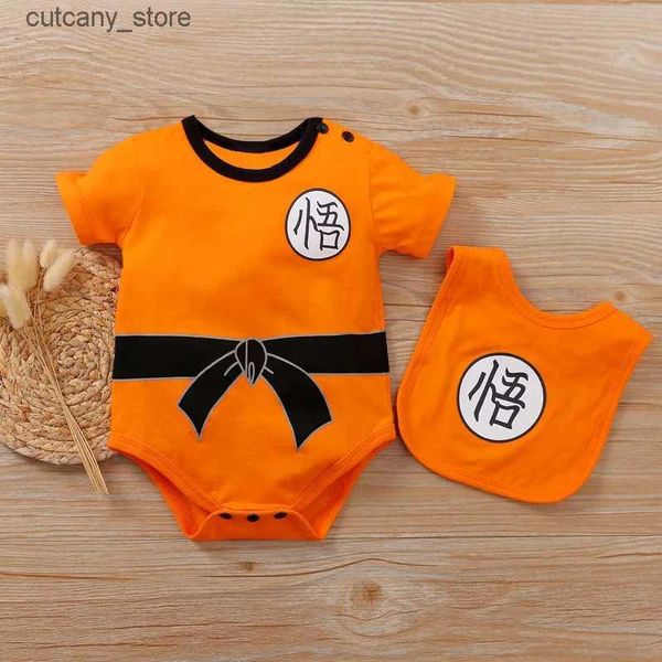 Combinaisons Dragon DBZ Anime été bébé garçon barboteuse body ensembles enfants Costume Costume survêtement pour nouveau-nés tenue Halloween 2021 L240307