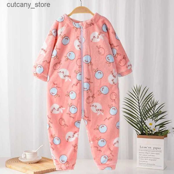 Monos Franela Bebé Mamelucos Invierno Primavera Cálido Ropa para niños pequeños Trajes Monos Pijamas Monos lindos Mono para niñas Ropa para niños L240307