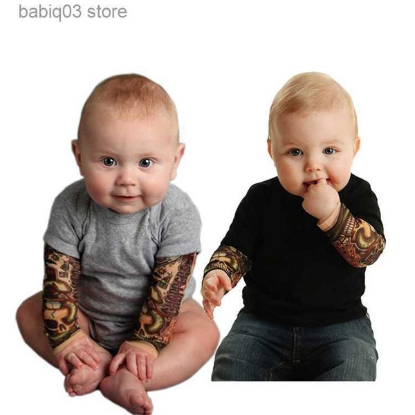 Monos Cuentos para niños Ropa para niños Primavera y otoño Bebé Manga larga Tattood Mameluco Recién nacido Flor Brazo Escalada Ropa INS Bow Coat T230720