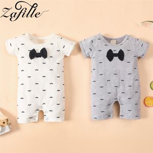 Jumpsuits mannelijk geboren zomerkleding voor babyjongen rompers baard geprinte heer bodysuit borns overalls