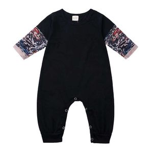 Jumpsuits New tattoo mouwen pasgeboren peuter jumpsuit rotsklimmen baby jongen en meisje kleding G220606