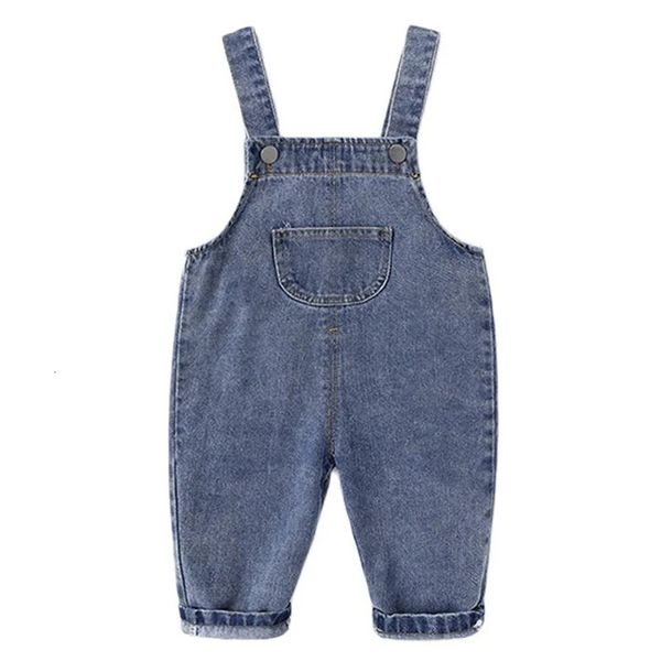 Monos Jeans generales para niños Pantalones Mamelucos para niño niña Primavera Otoño Sólido Niños Bebé Pantalón largo Chica Denim Mono 231204