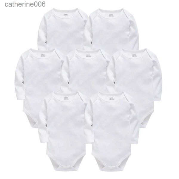Combinaisons Solide blanc bébé vêtements à manches longues coton bébé filles garçons body nouveau-né corps bebe 0-24 mois infantile combinaison L231101