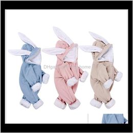 Jumpsuitsrompers Vêtements Bébé Enfants Maternité Drop Delivery 2021 Arrivée Bébé Barboteuses Automne Hiver Infantile À Manches Longues Combinaisons Toddler Cott