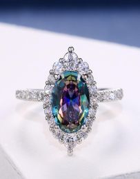 Juneain Brand Fashion Marquise Shape Women Wedding Bank Jewelry Ring Luxury Micro Pave Cz Stone Elegant Lady Engage Rings Accesso2942064