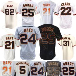 Jung-hoo J. H. Lee Jersey Jorge Soler Logan Webb Kyle Harrison Marco Luciano Willie Mays Barry Bonds Will Clark Joey Bart Wade Jr. Yastrzemski Hicks Chapman Doval Snell Snell