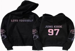 jungkook Sweat à capuche unisexe kpop jung kook sweats à capuche 97 sweat-shirt love yourself KPOP sweat à capuche XL pour décontracté harajuku kpop sweat à capuche 21406939