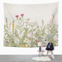 Jungle Flowers Birds Tapestry Couleur profonde Plant naturel Tapestry Floral Home Living Room Dorm Boucs Aesthetics Decor Tapases