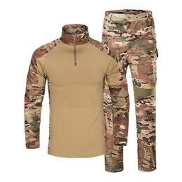 Tactische BDU Combat Kleding Camouflage Uniform Shirt Broek Set Jungle Jacht Bos Schieten Gear Battle Jurk NO05-026