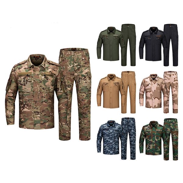 Jungle Hunting Woodland Showling Gear Shirt Pantalones Juego de vestimenta de batalla uniforme táctico BDU Combate Clothing Camuflaje Copa No05-036