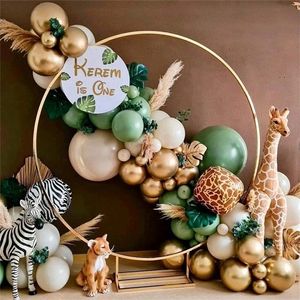 Jungle Safari fête d'anniversaire ballon guirlande arc Kit animaux ballons pour enfants garçons bébé douche décorations 220329