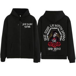 Junior H Sad Boyz 4 Life Zip Up Hoodie Femmes Men Harajuku Sweatshirt Streetwear Hip Hop Zipper Hooded Veste Casual Sportswear