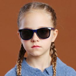Junioren Zonnebrillen Kinderen Gepolariseerd Vierkant Jeugd Jongen Meisjes Kinderen Zonnebril 4-14 Flexibele Siliconen Brillen UV400 240219