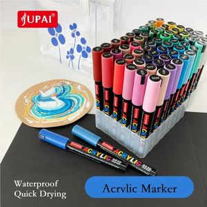 JUPAI Plumones Colores Markers Acryl Posca Kleurrijke Reclame Schilderen School Briefpapier Keramisch Glas Graffiti Waterdicht 231227