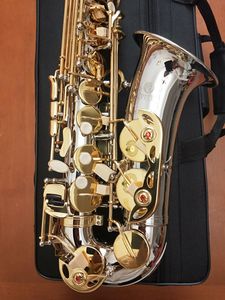 Jupiter JAS-1100SG Altsaxofoon Eb Tune Messing Muziekinstrument Nikkel Verzilverd Body Goudlak Sleutel Sax met Mondstuk