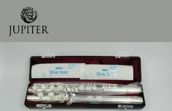 JUPITER JFL511ES Flauta de concierto chapada en plata de cuproníquel con llave C cerrada de 16 agujeros con estuche paño de limpieza para estudiantes 2223264