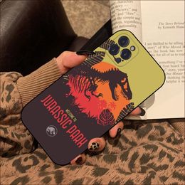 Jurassic Park Dinosaur Téléphone Case pour iPhone 14 13 12 Mini 11 Pro Xs Max XR SE 6 7 8 Plus couvercle en silicone doux