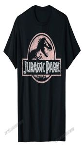 Jurassic Park Peach Distressed Grafisch T-shirt Normale T-shirt Tops Tees voor mannen Bedrijf Katoen Modieuze Top T-shirts 2205207680300