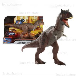 Jurassic World Carnotaurus Dinosaur Control Conquer World Movie Authentieke Detail Primal Attack klinkt verplaatsbare gewrichten Kinderen speelgoed T230815