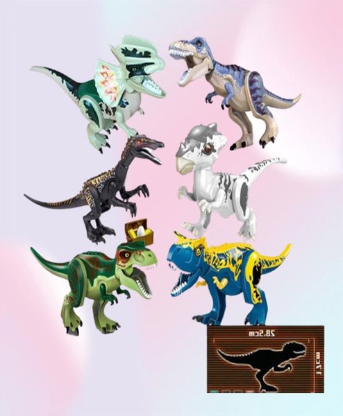 Jurassic World Park Dinosaurios Bloques de construcción familiar Juego asequible Tyrannosaurus Rex Toys Educational Gift para H0824272F4627331