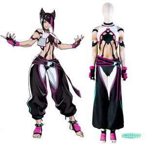 Juri Han Cosplay Kostuum Fighter Game SF 6 Outfits Halloween Carnaval Party Kleding Vermomming Rollenspel Vrouwen Fantasia Outfits