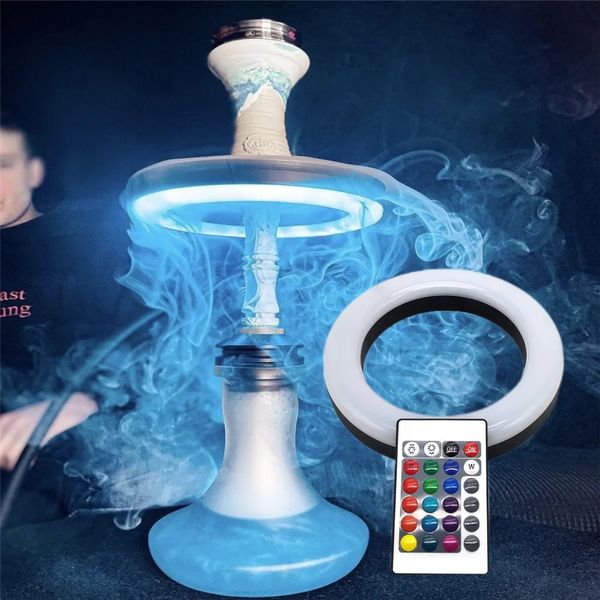 JUSES S Narguilé LED Anneau Lumineux Rechargeable RVB Coloré Shisha Lampe Grille Trou Rond Boucle Discothèque Fumeurs Accessoires 240220