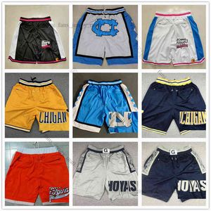 Just don – short de basket-ball UNC pour hommes, pantalon de poche, tout cousu, violet, bleu, blanc, taille XS-XXL