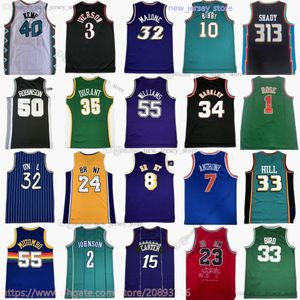 Dennis Rodman Jersey Classique Rétro Basketball Allen Iverson Charles Barkley Alonzo Deuil Larry Johnson Bird Kevin Garnett Mike Bibby Carmelo Anthony Bryant