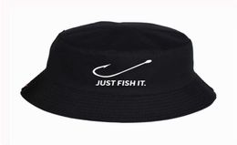 Just Fish It It Funted Printed Bucket Bucket Summer High Quality Fisherman039s Hat Women Men Fisherman Hat Snapback Hats Q08056886213