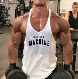 Gewoon gym stringers heren tanktops mouwloos shirt y achterkant bodybuilding en fitness heren sportscholen singlets kleding spier regatas 240420