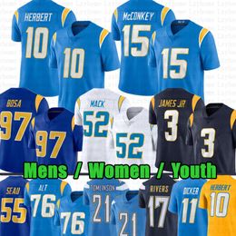 Justin Herbert 15 Ladd McConkey Football Jersey Joe Alt Joey Bosa Khalil K Quentin Johnston disly Samuel Derwin James Jr Renden Rice J.K.Dobbins Hayden