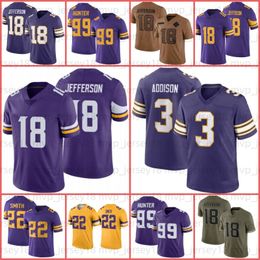 Addison 18 Justin Jefferson TJ Hockenson voetbalshirt Joshua Dobbs Kirk Neven Harrison Smith Adrian Peterson Randy Moss Mattison