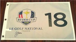 Justin Thomas 2018 Ryder Cup Collection Tekende Signatured Signatured Open Masters Glof Pin Flag8326833