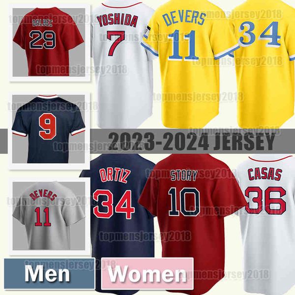 10 Trevor Story Maillot de baseball 36 Triston Casas 17 Tyler O'Neill 11 Rafael Devers Bostons Masataka Yoshida Brayan Bello Red Sox Ted Williams Jarren Duran Nick Pivetta