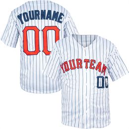 Maillot de Baseball personnalisé avec votre nom et numéro, chemise de Baseball à rayures cousues, Hip Hop, Streetwear pour hommes et femmes