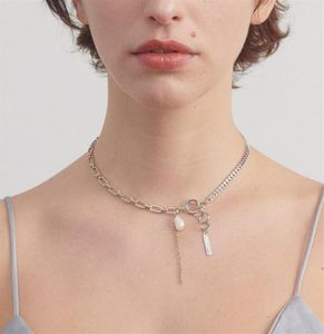 Justine Clenquet -ketting kettingen met zirkoon metaal patchwork Pearl choker ketting Bracelet244Z2751595