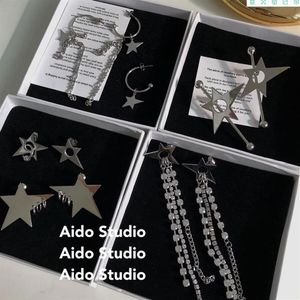 Justine clenquet Star Series Boucles d'oreilles personnalité de la mode dame Pendentif Long Boucles d'oreilles Festival cadeau 5 Styles247a