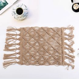 Jute Burlap Couverture née Propographie Macrame Twine Superange Tricoted Posing Couche Baby Fotoshooting Rug Accessories 240407