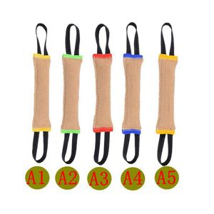 Yute Dog Training Puppy Chew Toy Bite Tug Funda de almohada con 2 asas de cuerda para perros medianos a grandes Suministros para mascotas Pastor alemán Belga Malinois Pitbull 5 colores