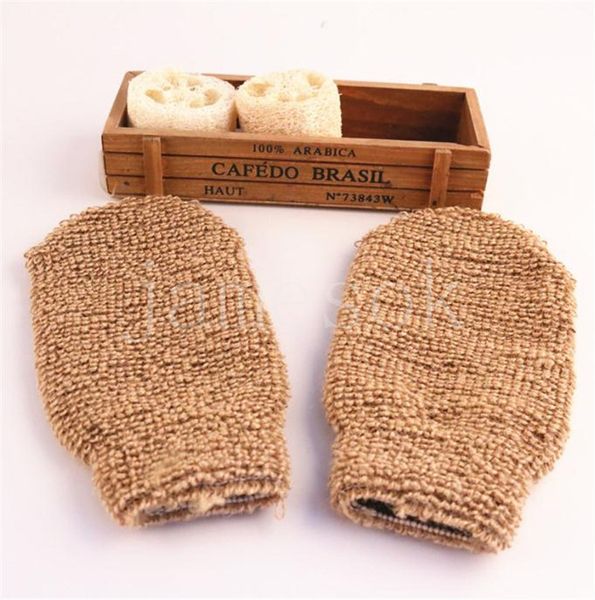 Brosses de bain en fibres végétales pures de Jute, bains exfoliants, gommage, serviette de dos, massage de316