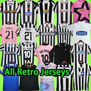 JUVE Retro Soccer Jerseys ZIDANE DEL PIERO PIRLO BUFFON 91 92 93 94 95 96 97 98 99 00 01 02 03 04 05 DAVIDS CHIELLINI camiseta de fútbol T 11 12 14 15 16 17 18 Uniforme vintage 1122