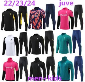 Juventus Survêtement 2023 2024 Maillots de football POGBA DI MARIA VLAHOVIC CHIESA 22 23 24 Costume d'entraînement Juventus hommes enfants kit kit de football uniforme sportswear AA