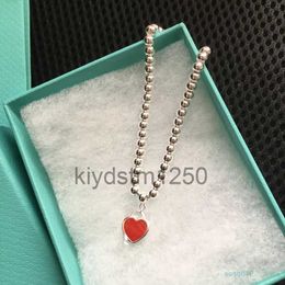 Jwdw nouveau design femmes bracelets de perles en argent sterling 925 de qualité supérieure rouge rose bleu coeur charme bijoux de luxe pour dame cadeau avec boîte d'origine 3h36 540R