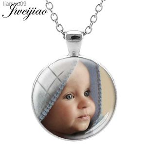 JWEIJIAO Photo pendentif collier Photo de bébé enfant maman papa grand-parent amant cadeau personnalisé pour la famille NA01 L230704