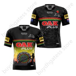 JX17 2022 NIEUWE MEN's korte mouw T Shirts Penrith Panthers Anzac Inheemse S-5XL