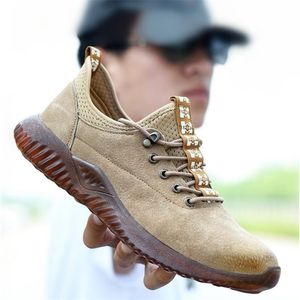 JX703 Dropshipping Indestructible Hommes Steel Toe Cap chaussures de sécurité en cuir véritable Anti-fracassant anti-piercing Bottes de travail Y200915