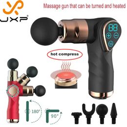 JXP pistolas plegables masajeador lcd sport masajeador calefacción de músculo portátil máquina eléctrica mini fascia nueva 0209